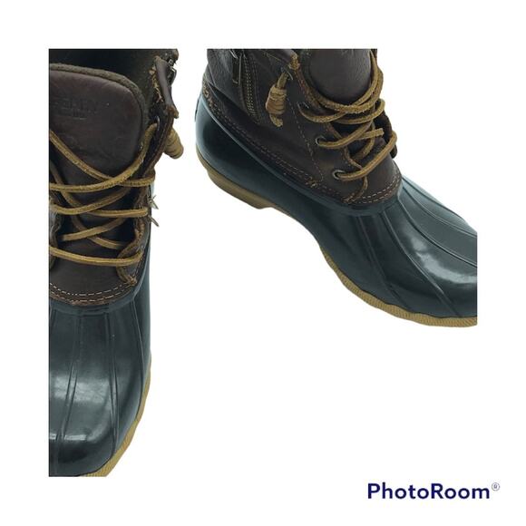 SPERRY Saltwater Leather Waterproof Duck Boots Sz 7 - Picture 3 of 9